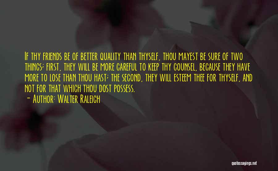 Better Not To Have Friends Quotes By Walter Raleigh