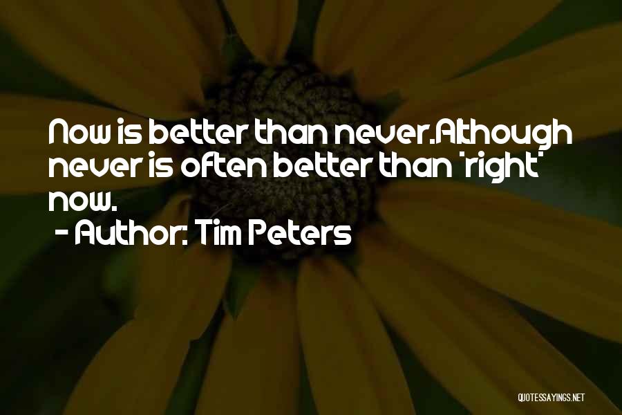 Better Now Than Never Quotes By Tim Peters