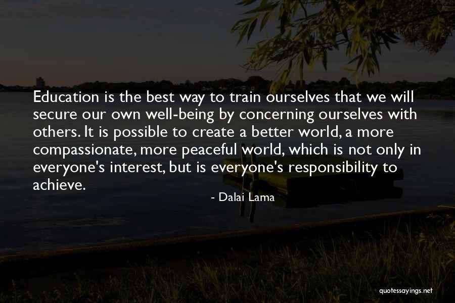 Better Ourselves Quotes By Dalai Lama