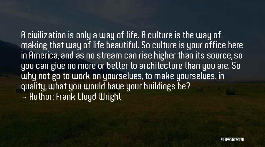 Better Quality Of Life Quotes By Frank Lloyd Wright