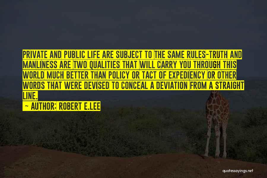 Better Quality Of Life Quotes By Robert E.Lee