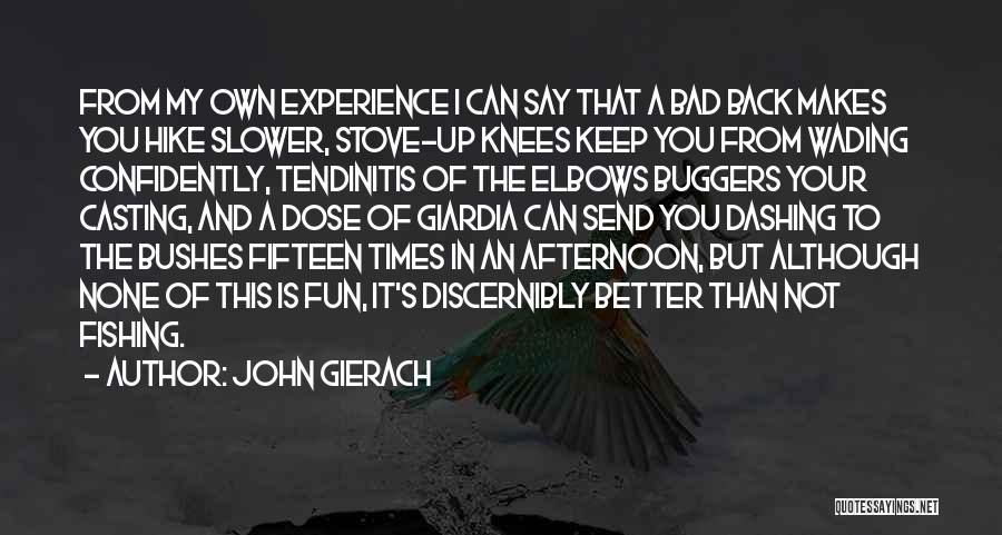 Better Times Quotes By John Gierach