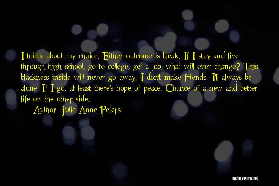 Better To Live Alone Quotes By Julie Anne Peters