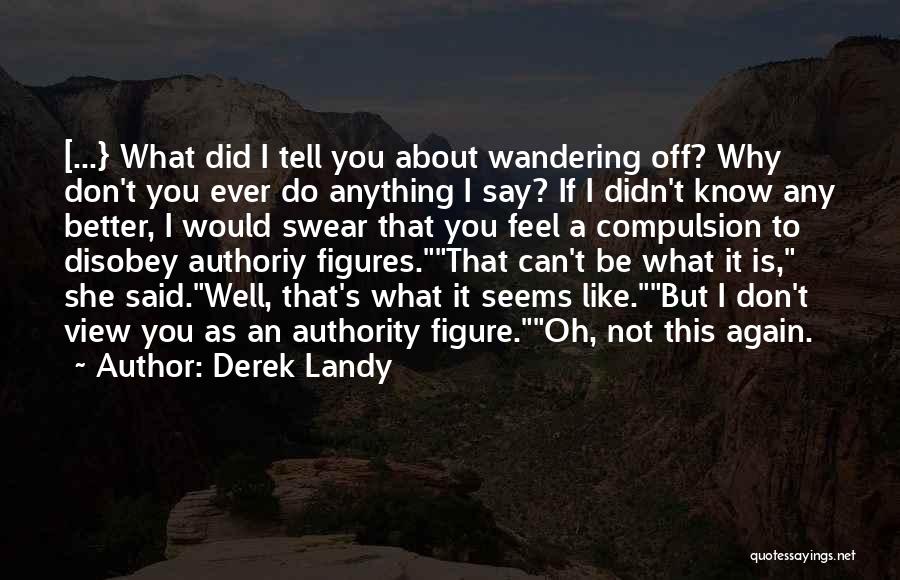 Better To Not Say Anything Quotes By Derek Landy