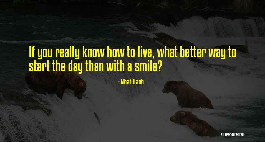 Better To Smile Quotes By Nhat Hanh