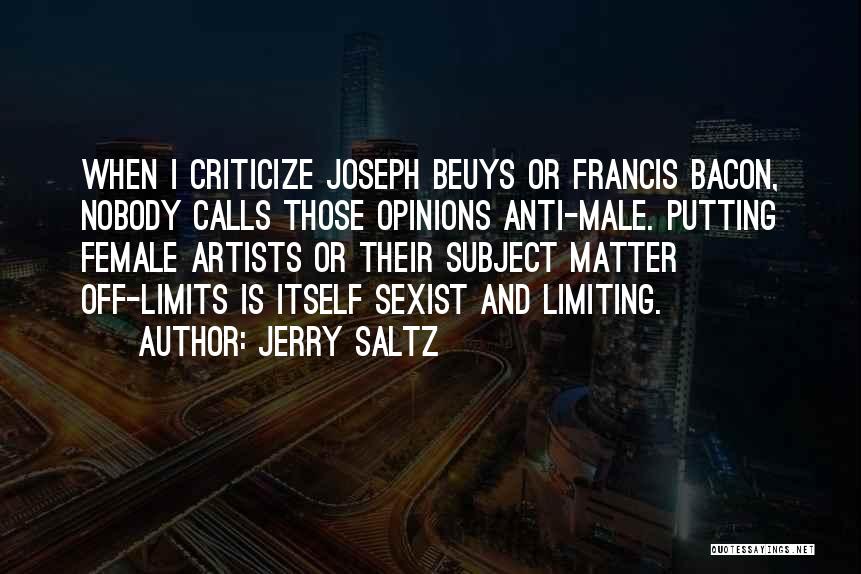 Beuys Joseph Quotes By Jerry Saltz