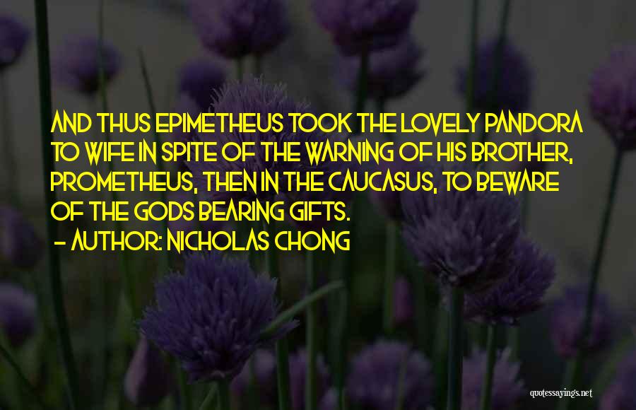 Beware Gifts Quotes By Nicholas Chong