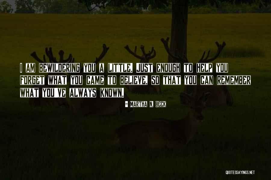 Bewilderment Quotes By Martha N. Beck Bewilderment Quotes By Martha N. Beck