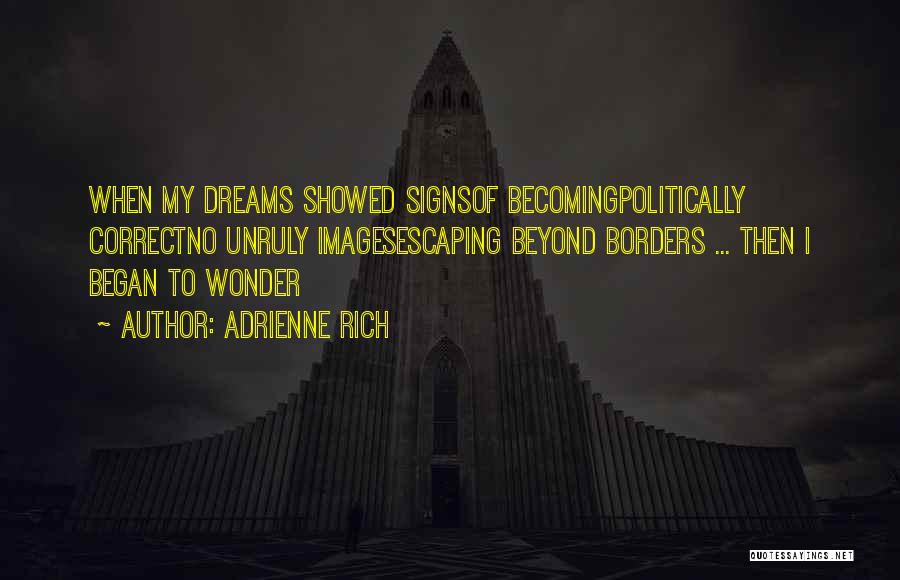 Beyond Borders Quotes By Adrienne Rich