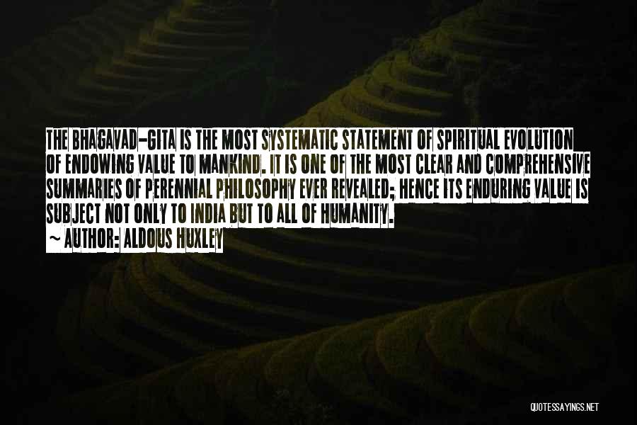Bhagavad Quotes By Aldous Huxley