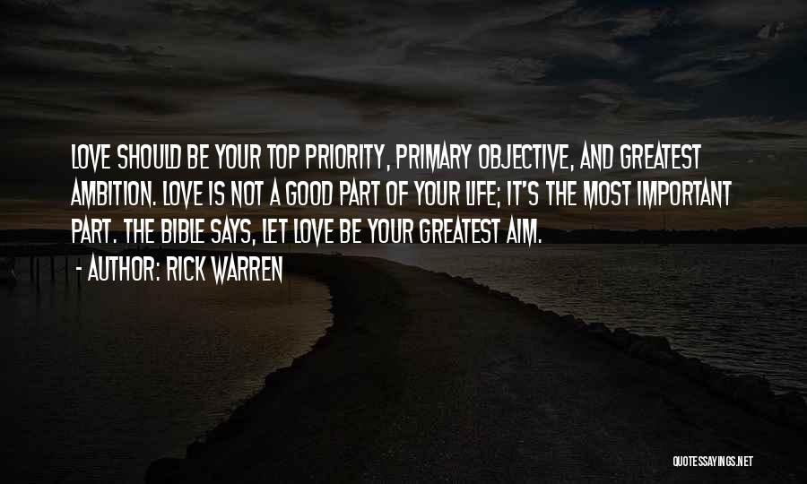 Bible And Love Quotes By Rick Warren