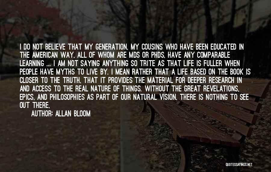 Bible And Nature Quotes By Allan Bloom