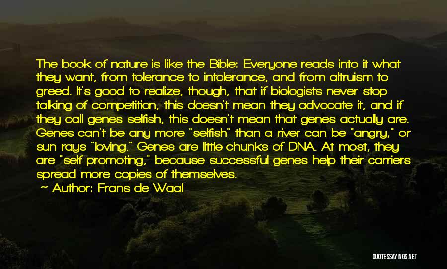 Bible And Nature Quotes By Frans De Waal