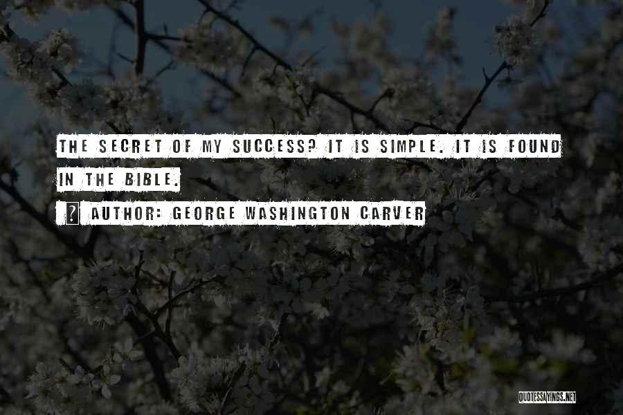 Bible And Success Quotes By George Washington Carver