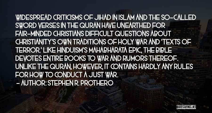 Bible And War Quotes By Stephen R. Prothero