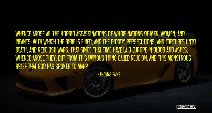 Bible And War Quotes By Thomas Paine