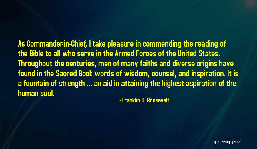 Bible And Wisdom Quotes By Franklin D. Roosevelt