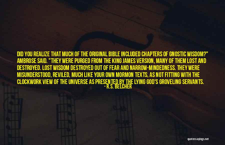 Bible And Wisdom Quotes By R.S. Belcher Bible And Wisdom Quotes By R.S. Belcher