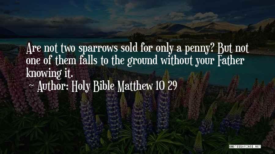 Bible God Love Quotes By Holy Bible Matthew 10 29