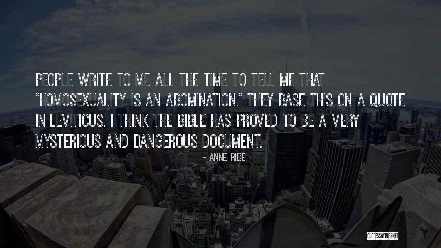 Bible Homosexuality Quotes By Anne Rice Bible Homosexuality Quotes By Anne Rice