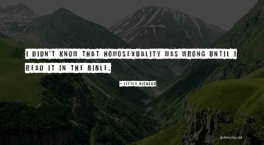 Bible Homosexuality Quotes By Little Richard Bible Homosexuality Quotes By Little Richard