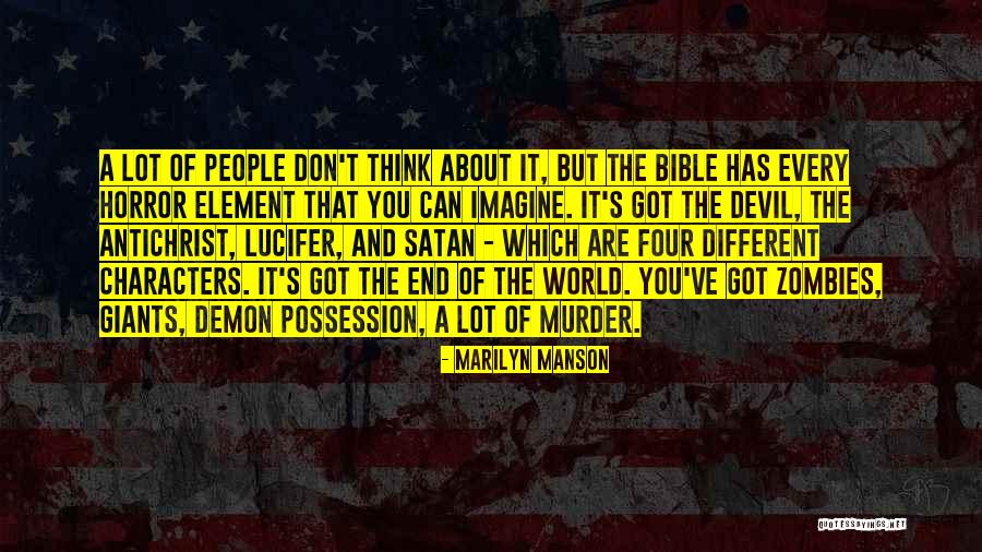 Bible Horror Quotes By Marilyn Manson