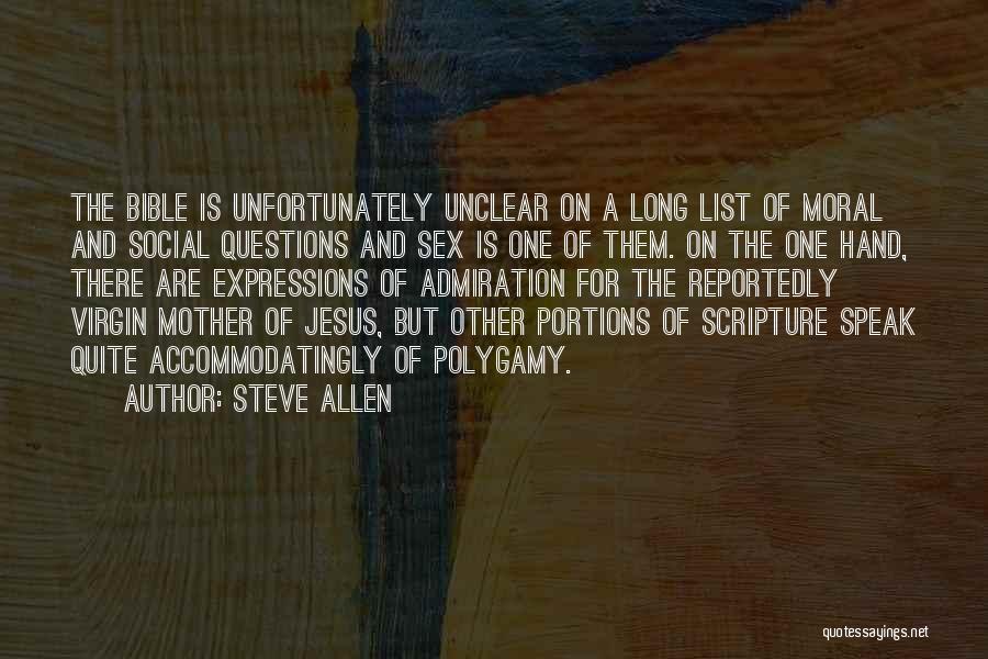 Bible Jesus Quotes By Steve Allen