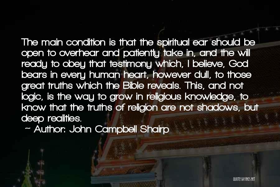 Bible Knowledge Quotes By John Campbell Shairp