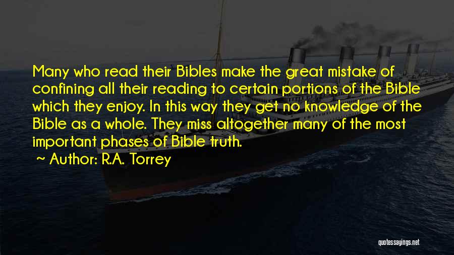 Bible Knowledge Quotes By R.A. Torrey