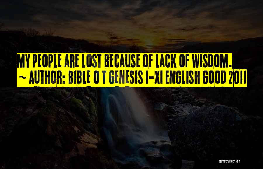 Bible O T Genesis I-XI English Good 2011 Quotes 183440
