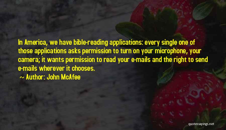 Bible Reading Quotes By John McAfee