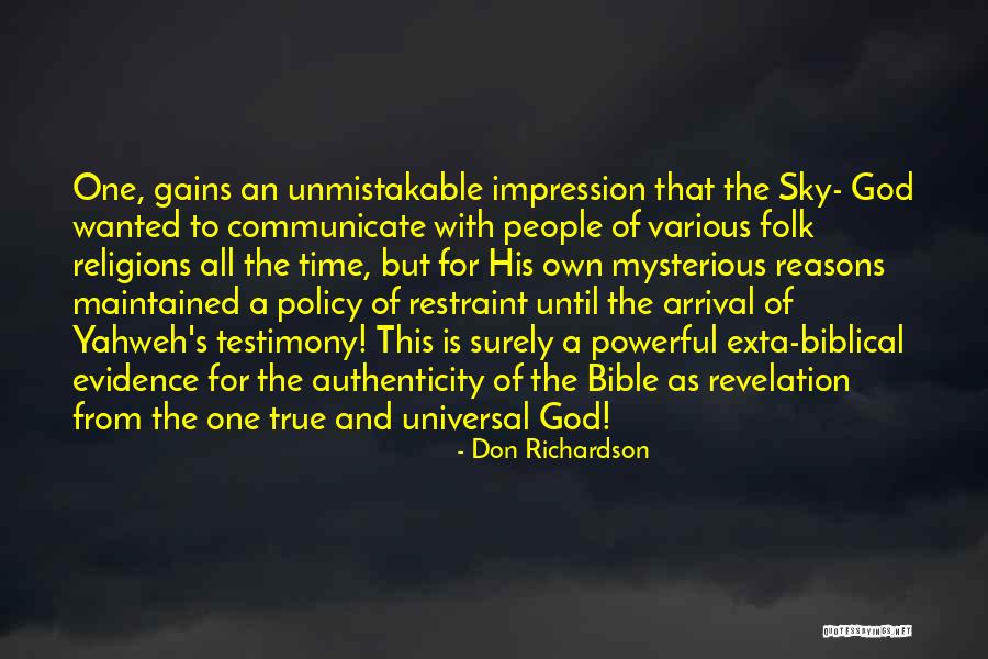 Bible Restraint Quotes By Don Richardson Bible Restraint Quotes By Don Richardson