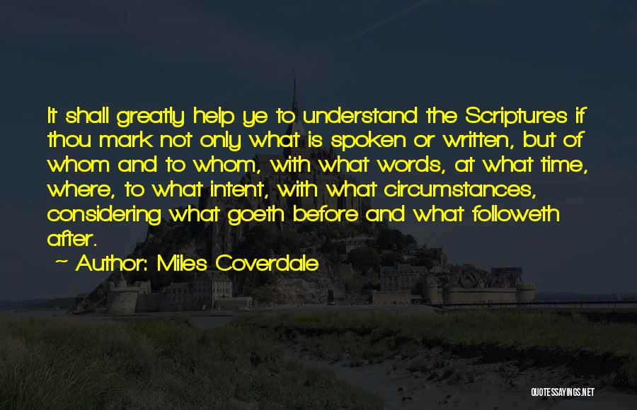Bible Scriptures And Quotes By Miles Coverdale