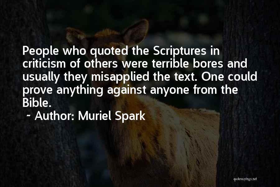Bible Scriptures And Quotes By Muriel Spark