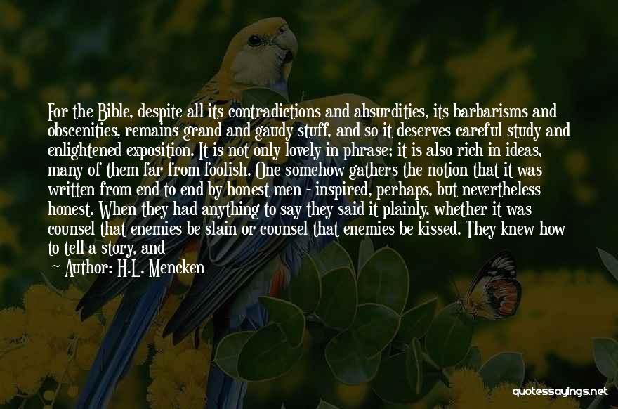 Bible Study Quotes By H.L. Mencken