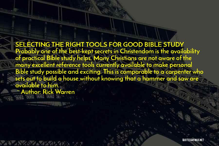 Bible Study Quotes By Rick Warren