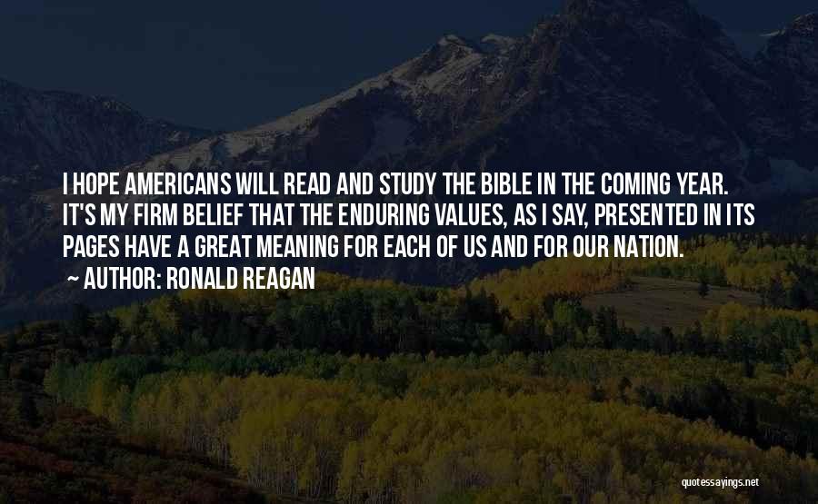 Bible Study Quotes By Ronald Reagan