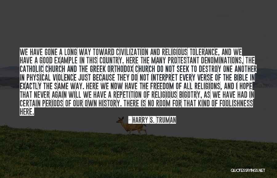 Bible Verse And Quotes By Harry S. Truman