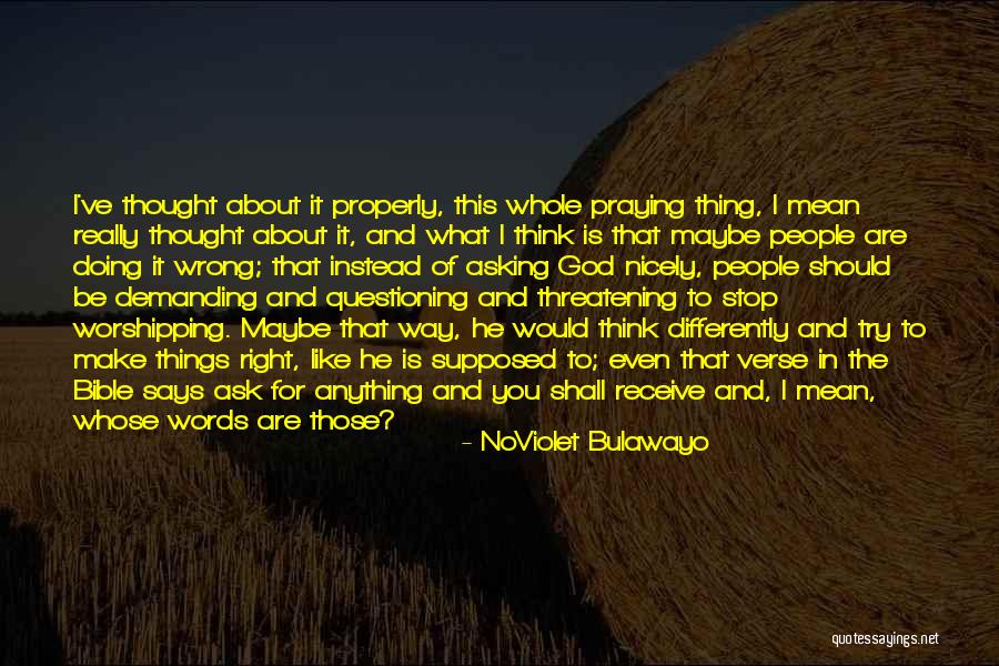 Bible Verse And Quotes By NoViolet Bulawayo