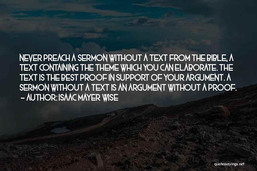 Bible Wise Quotes By Isaac Mayer Wise