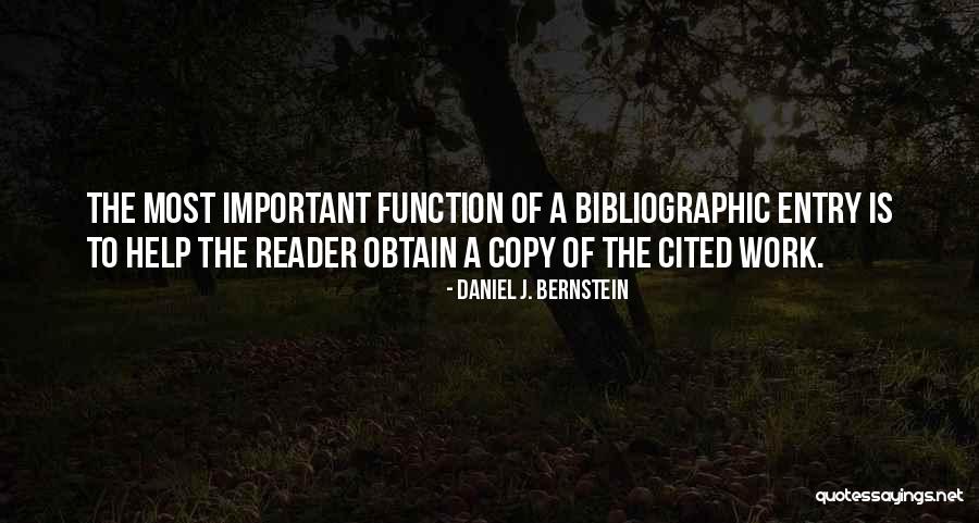 Bibliographic Quotes By Daniel J. Bernstein Bibliographic Quotes By Daniel J. Bernstein