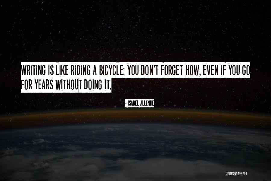 Bicycle Riding Quotes By Isabel Allende