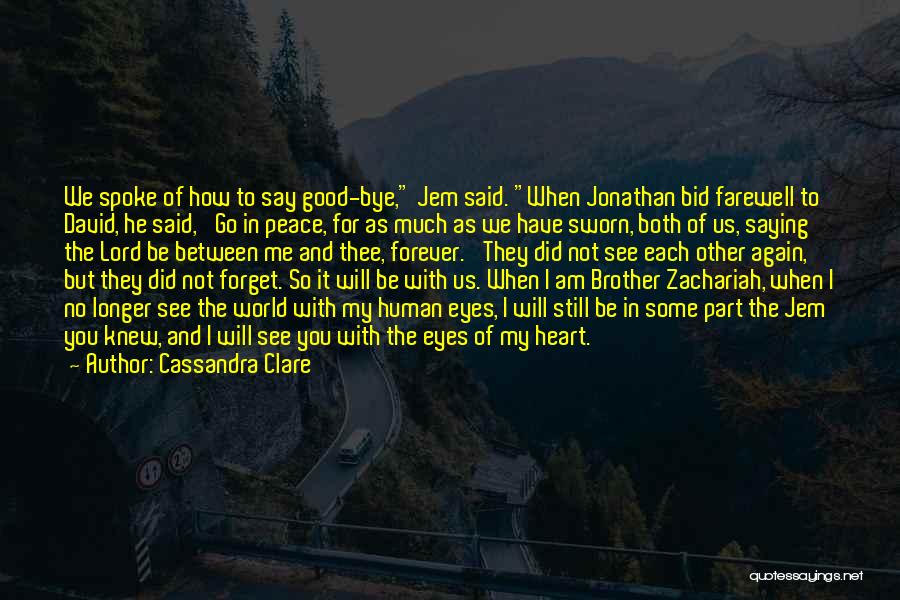 Bid You Farewell Quotes By Cassandra Clare