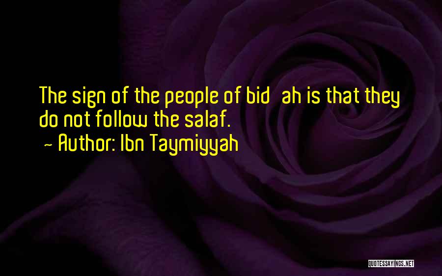 Bid'ah Quotes By Ibn Taymiyyah