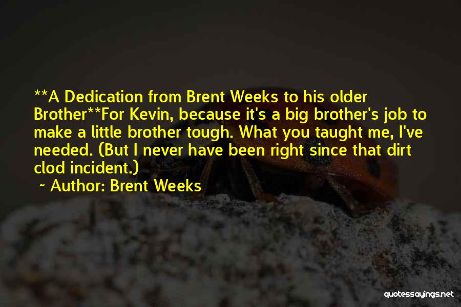 Big Brother Little Brother Quotes By Brent Weeks