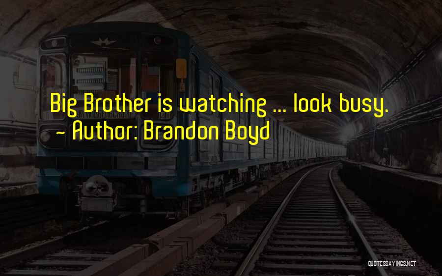 Big Brother Watching You Quotes By Brandon Boyd