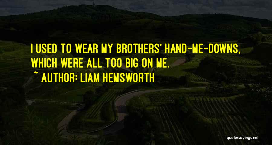 Big Brothers Quotes By Liam Hemsworth