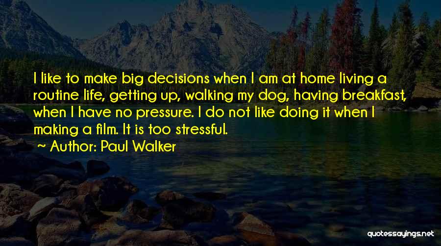 Big Decisions To Make Quotes By Paul Walker