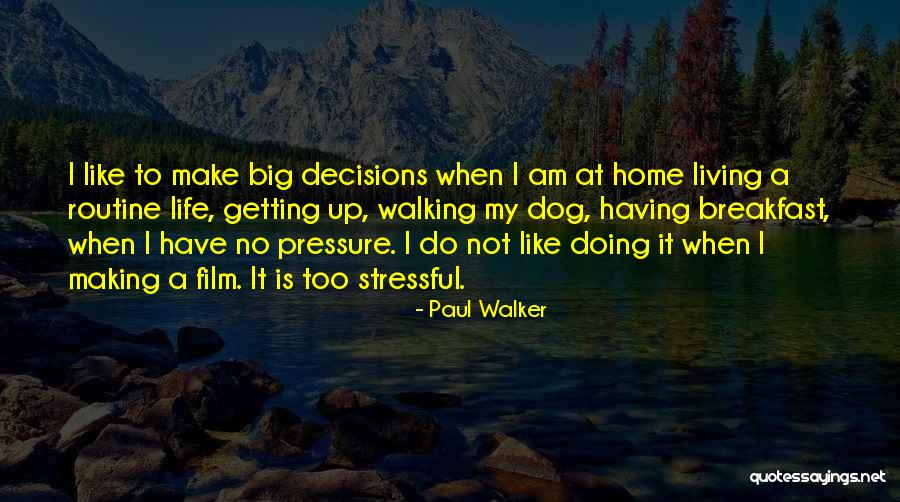 Big Decisions To Make Quotes By Paul Walker