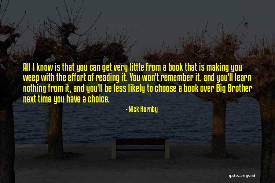 Big Effort Quotes By Nick Hornby